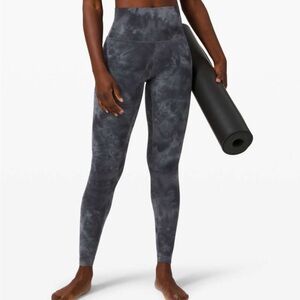 LULULEMON ALIGN HIGH-RISE PANT 28" Diamond Dye Pitch Grey Graphite Grey Size: 4